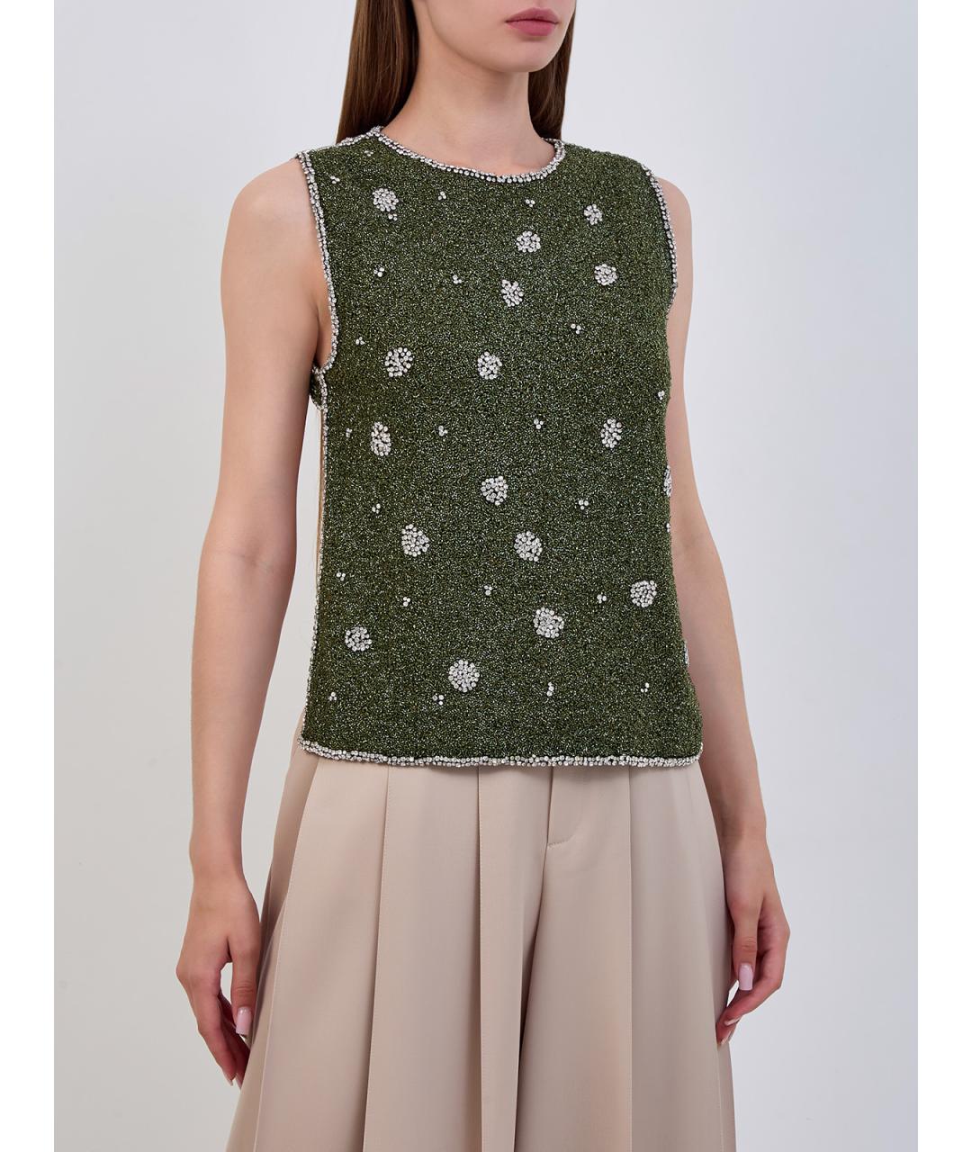 GIUSEPPE DI MORABITO Зеленая полиамидовая блузы, фото 3