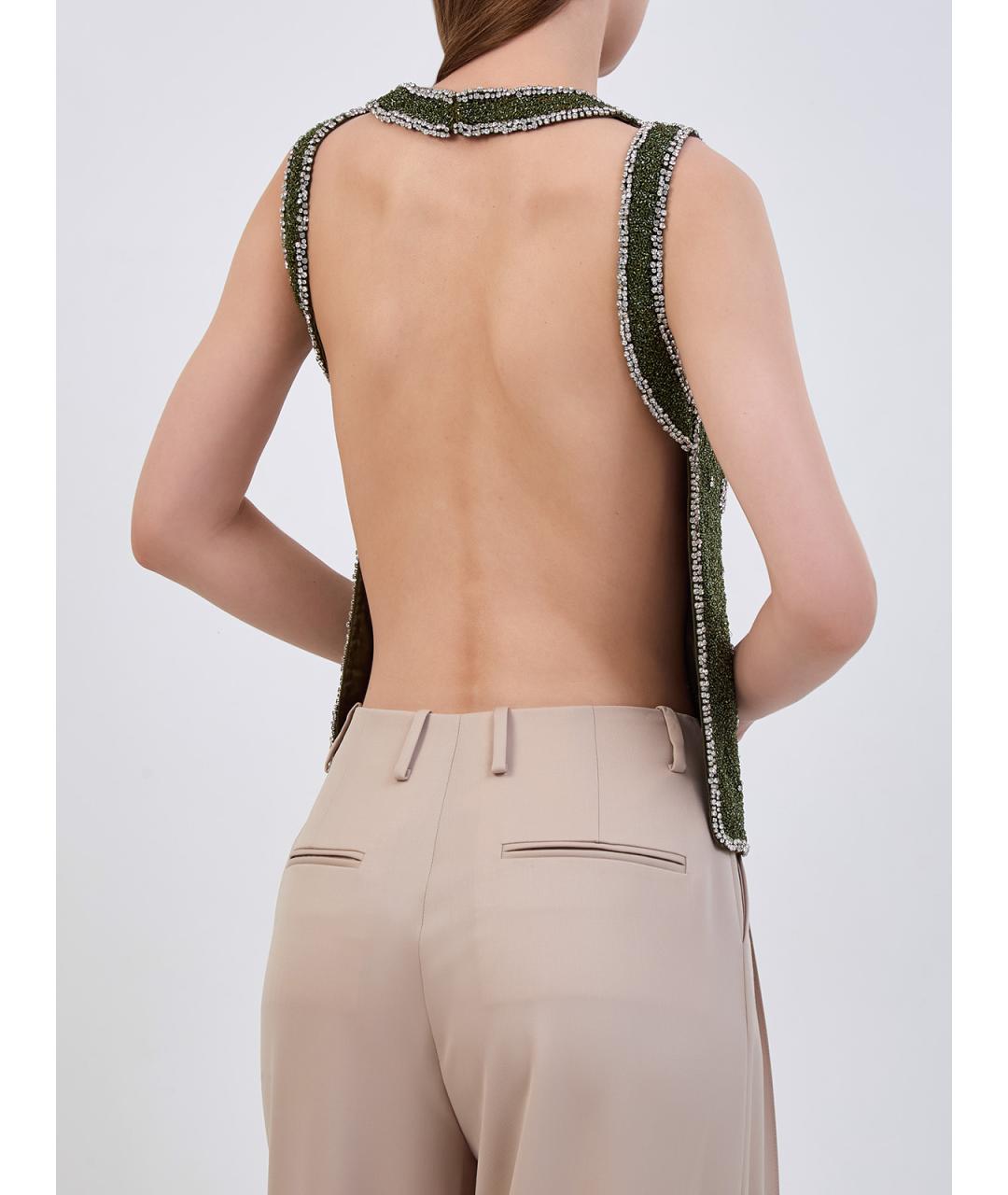 GIUSEPPE DI MORABITO Зеленая полиамидовая блузы, фото 4