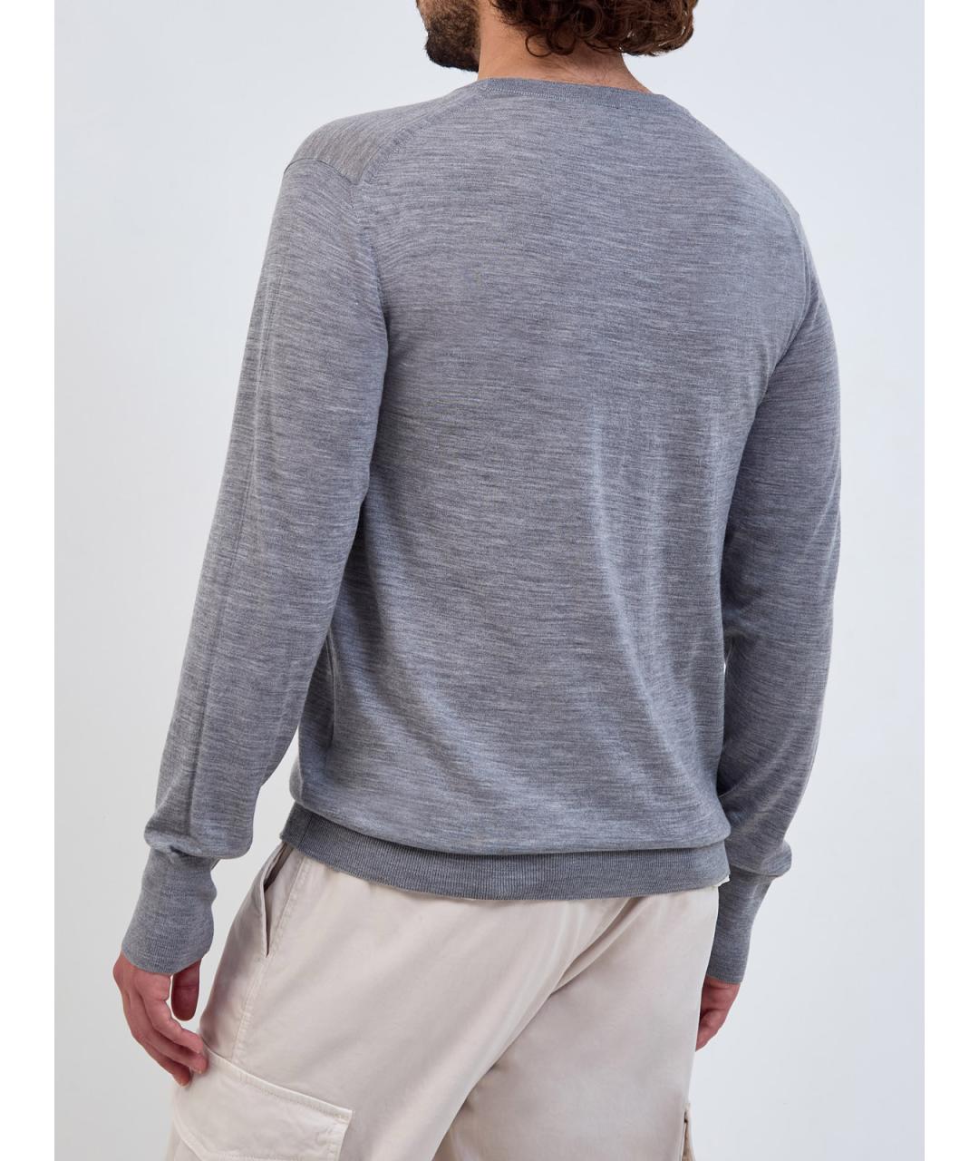 ELEVENTY Серый шерстяной джемпер / свитер, фото 4