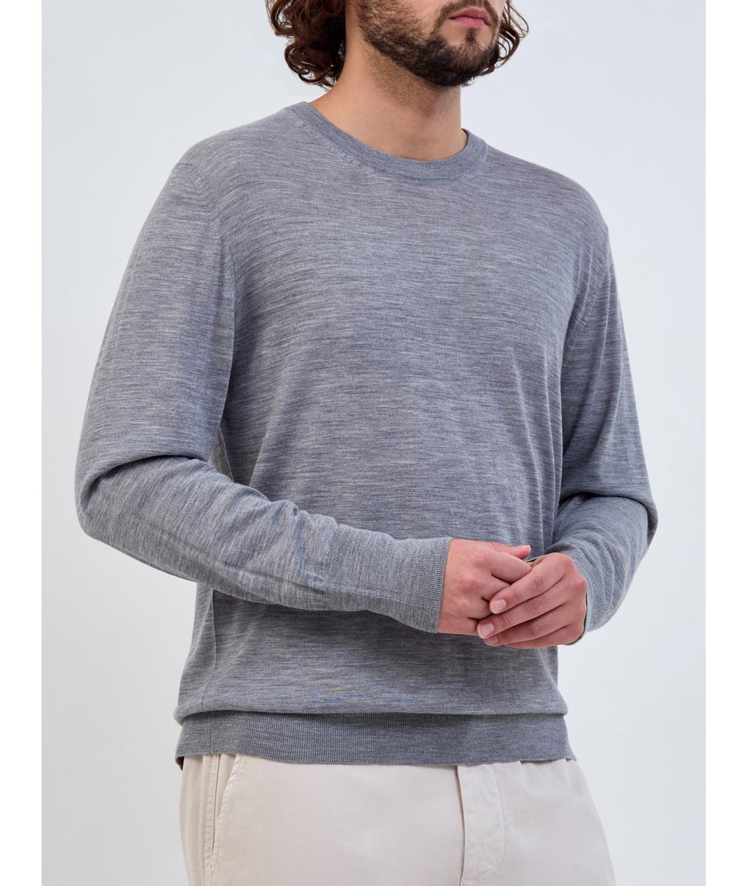 ELEVENTY Серый шерстяной джемпер / свитер, фото 3