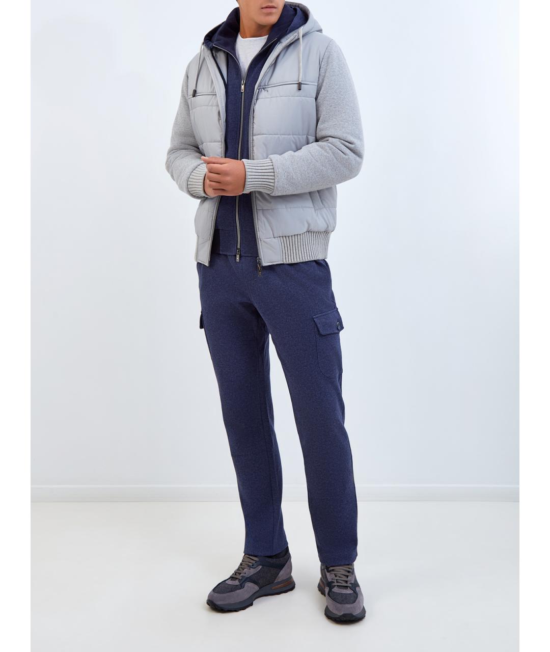 CAPOBIANCO Серая полиэстеровая куртка, фото 2