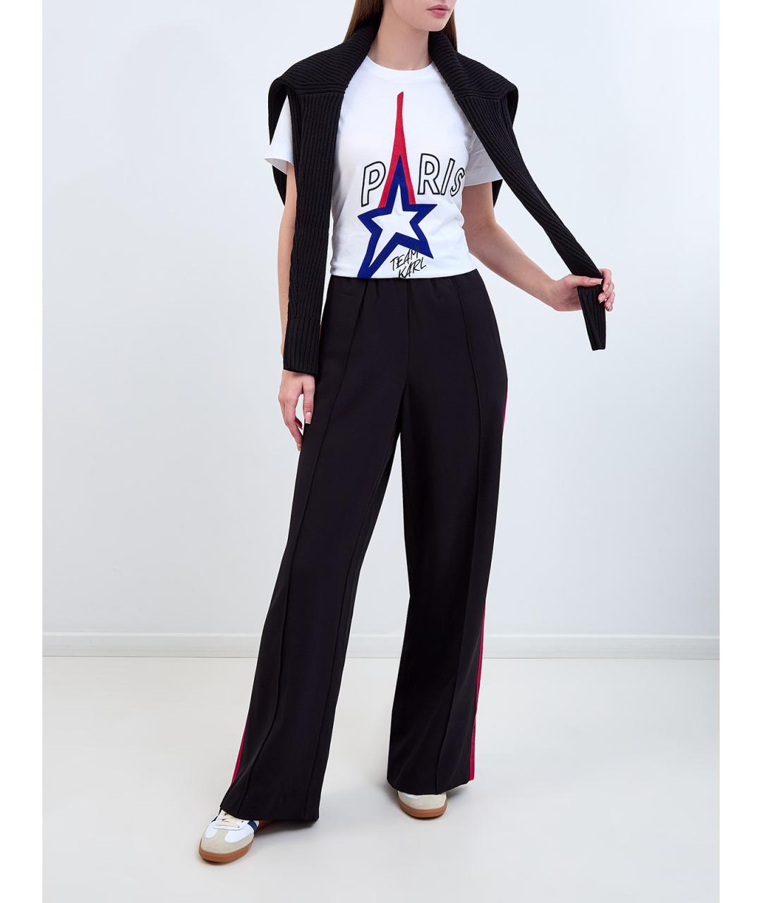 KARL LAGERFELD Черные прямые брюки, фото 2