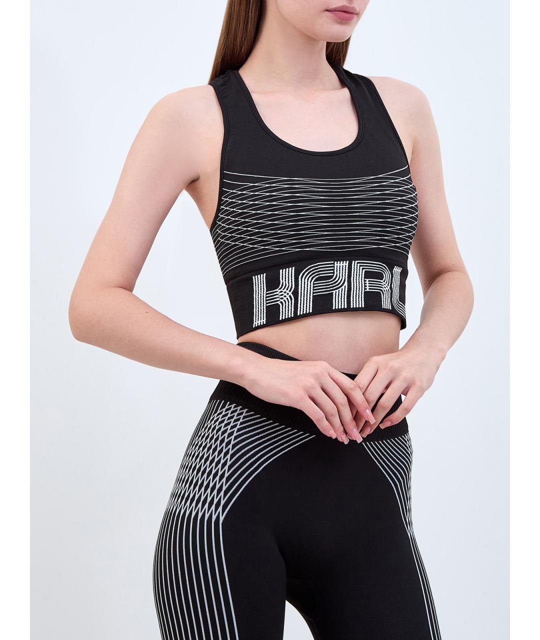 KARL LAGERFELD Черная полиамидовая майка, фото 3