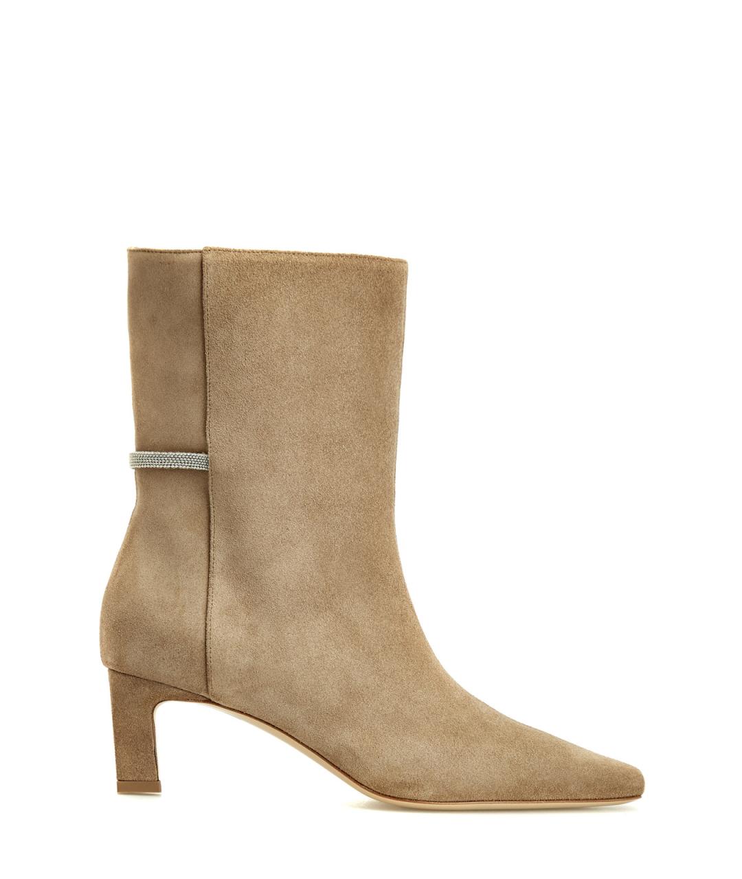 PESERICO Бежевые замшевые ботильоны, фото 1