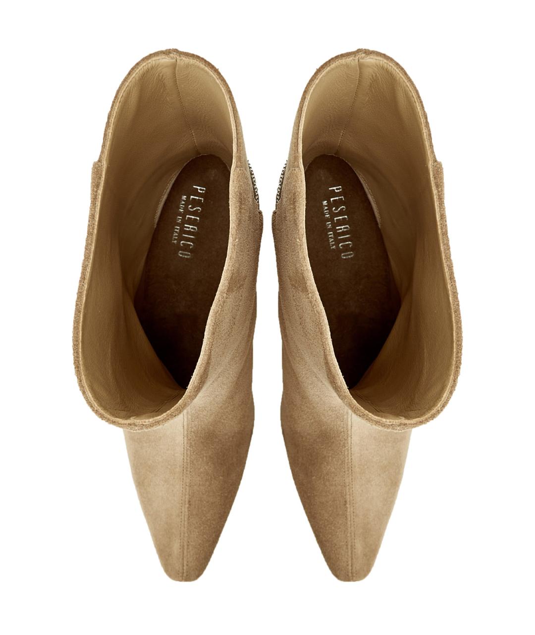 PESERICO Бежевые замшевые ботильоны, фото 6