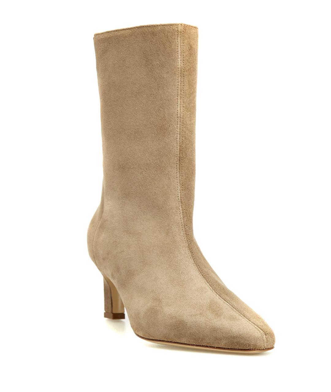 PESERICO Бежевые замшевые ботильоны, фото 3