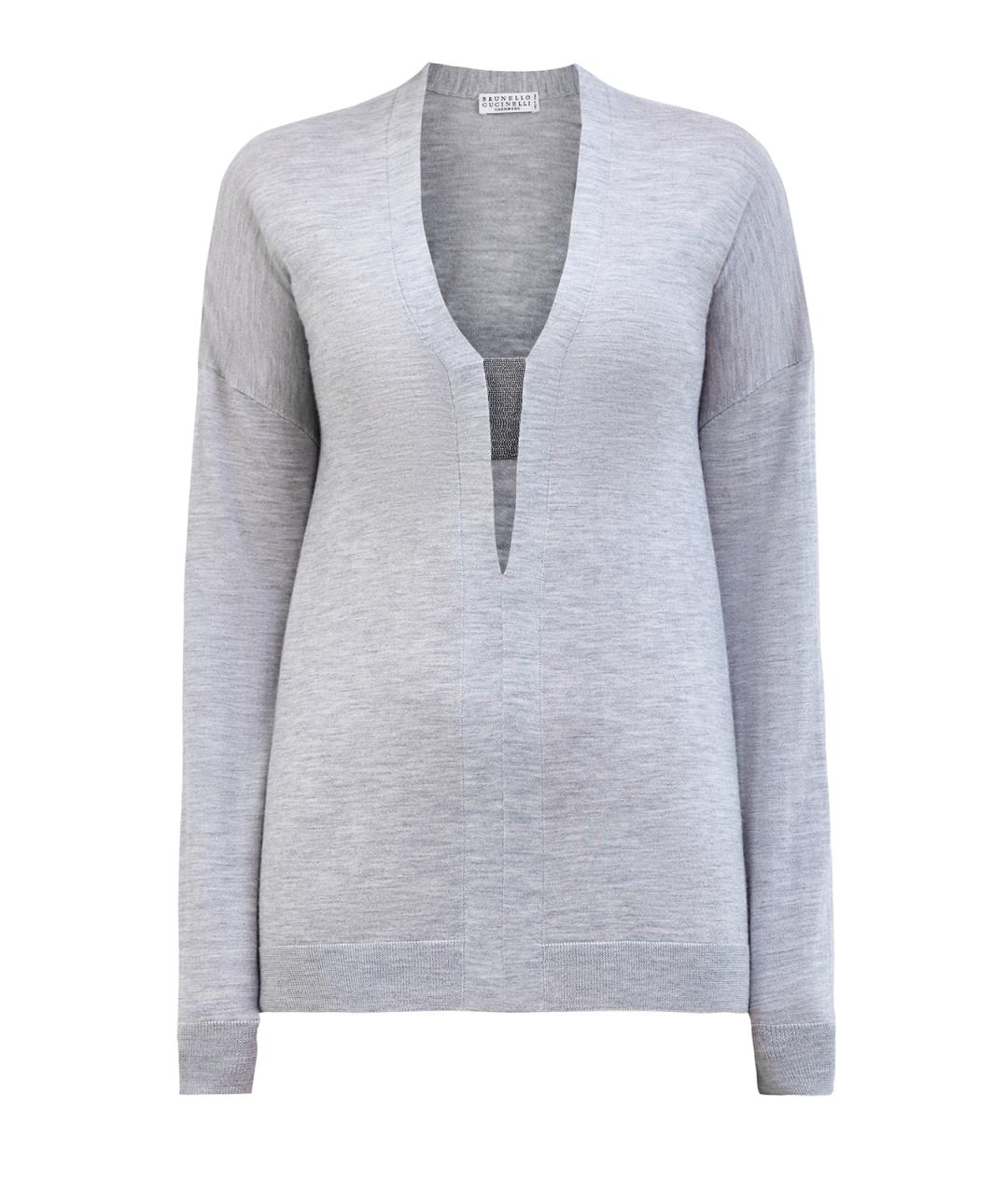 BRUNELLO CUCINELLI Серый кашемировый джемпер / свитер, фото 1