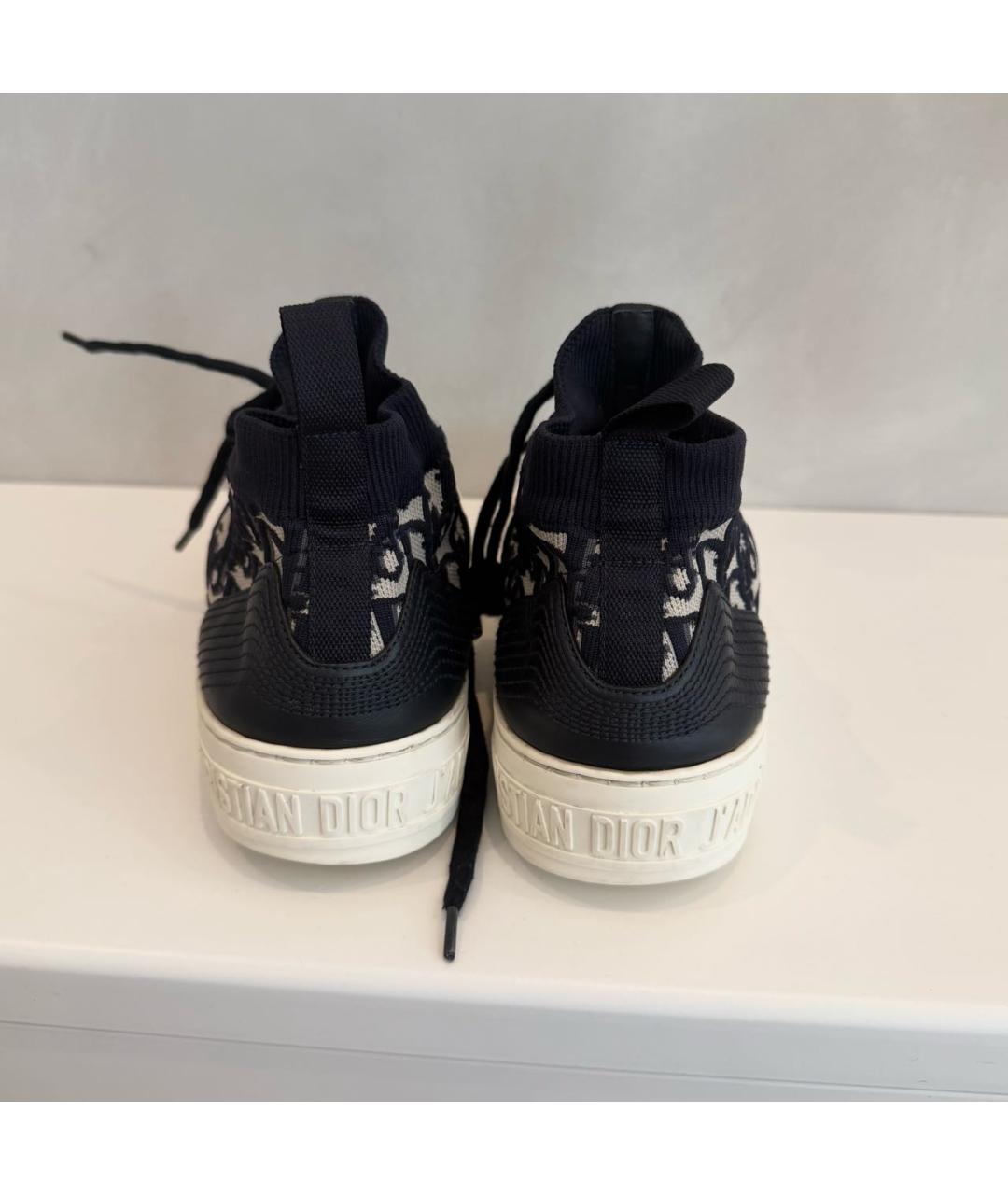 CHRISTIAN DIOR Темно-синие текстильные кеды, фото 6