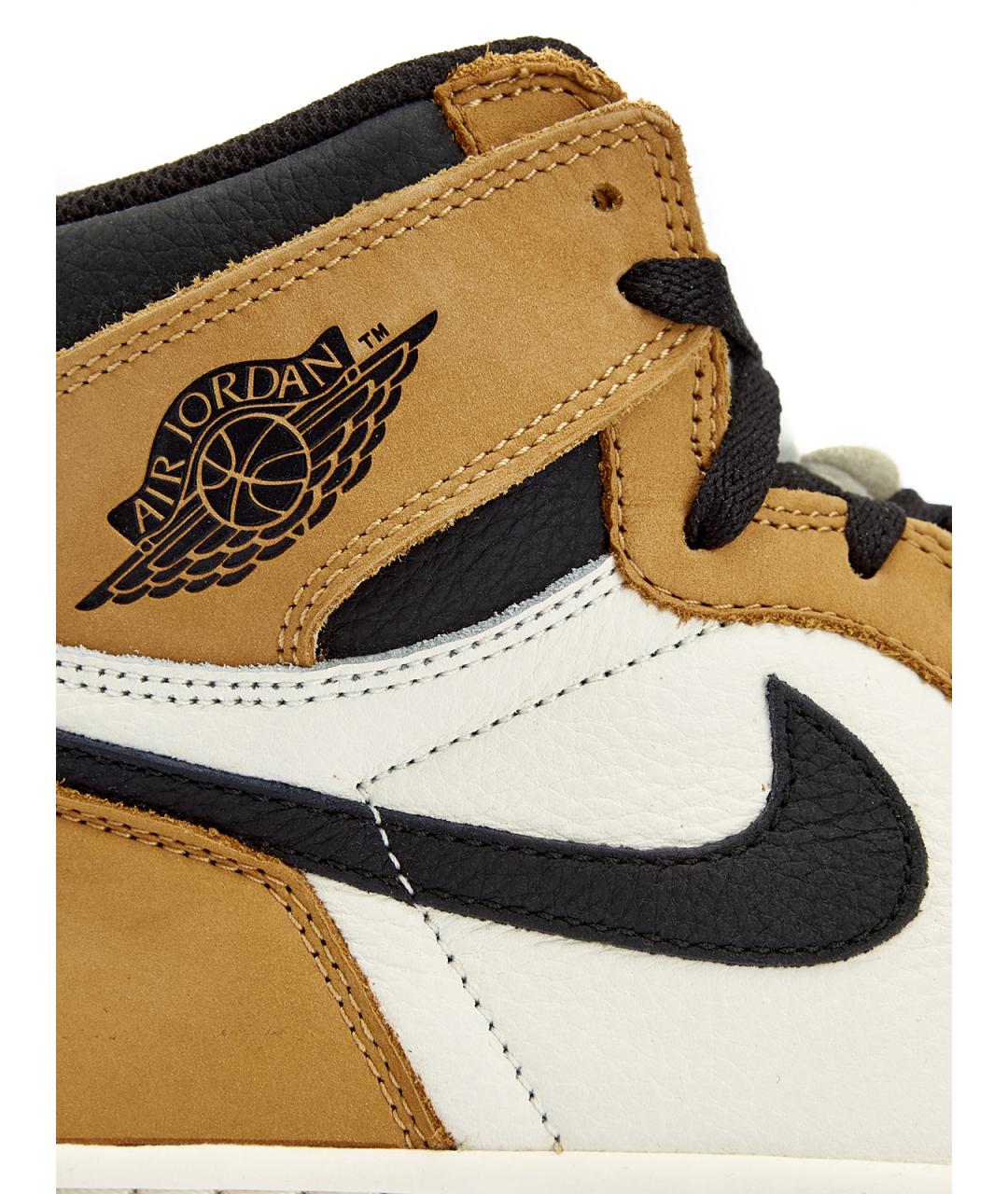 JORDAN Желтые нубуковые высокие кроссовки / кеды, фото 4