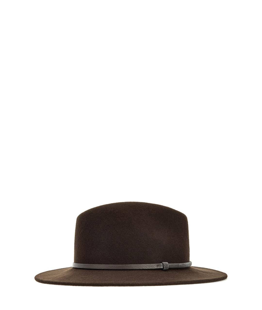 PESERICO Коричневая шерстяная шляпа, фото 4