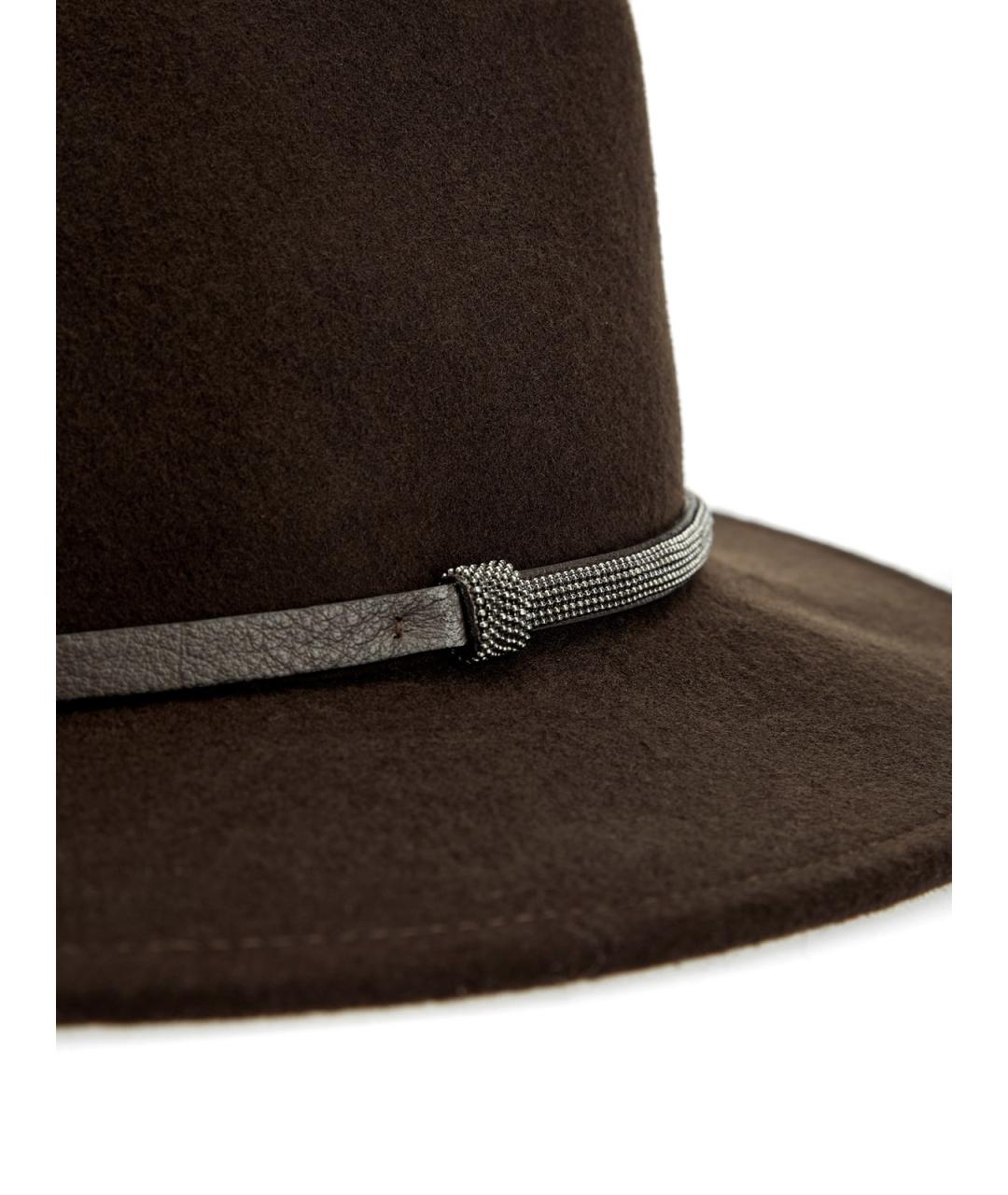 PESERICO Коричневая шерстяная шляпа, фото 6