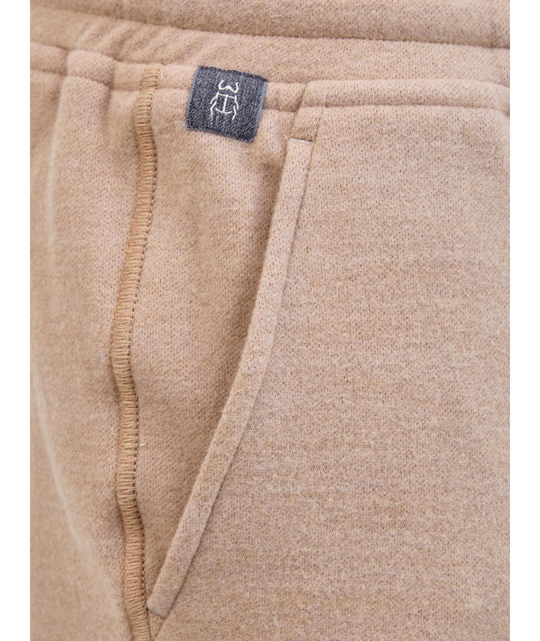 CAPOBIANCO Бежевые хлопковые повседневные брюки, фото 5