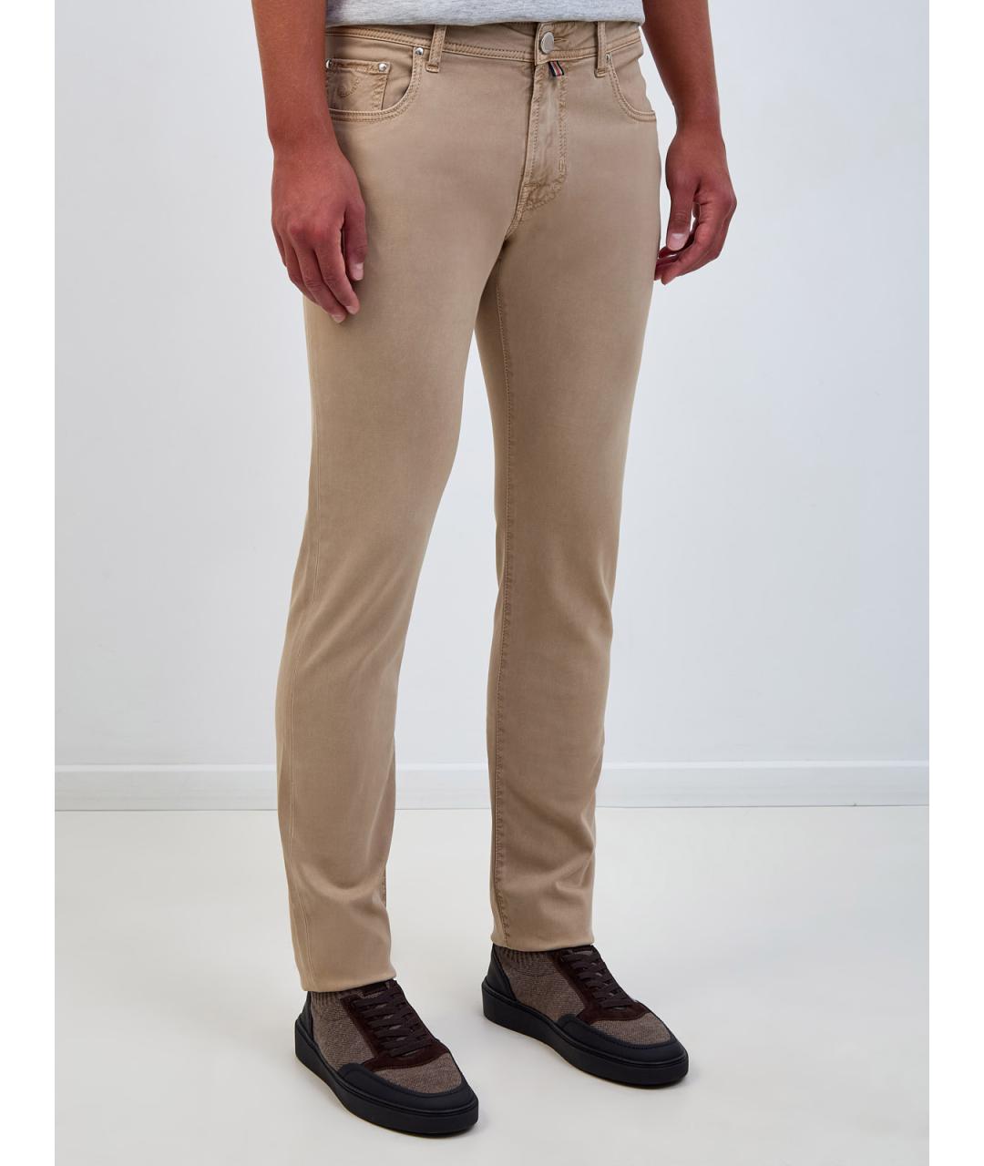 JACOB COHEN Бежевые повседневные брюки, фото 3
