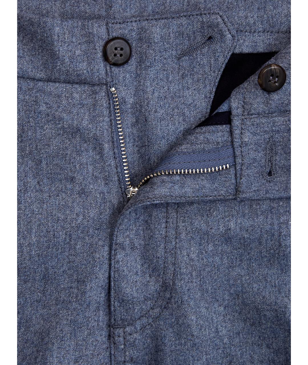 ELEVENTY Серые шерстяные повседневные брюки, фото 6