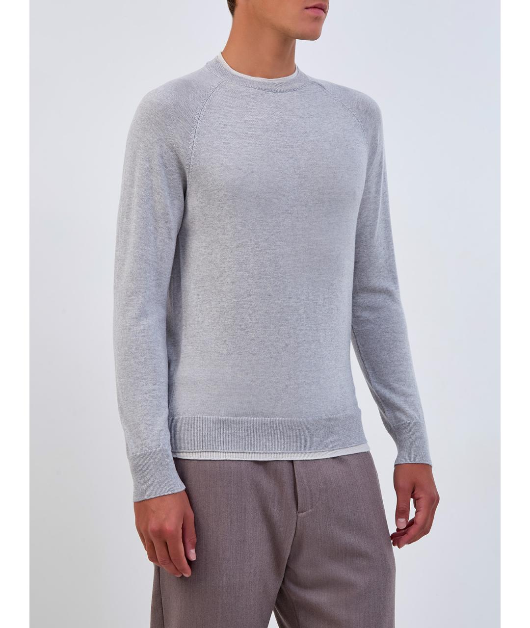 ELEVENTY Серый шерстяной джемпер / свитер, фото 3