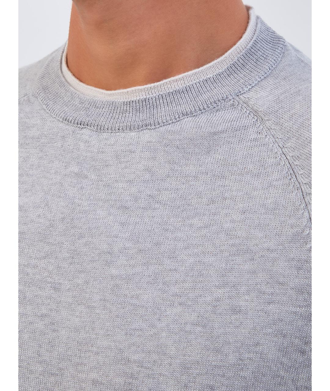 ELEVENTY Серый шерстяной джемпер / свитер, фото 5