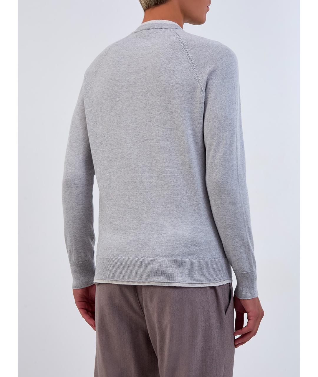 ELEVENTY Серый шерстяной джемпер / свитер, фото 4