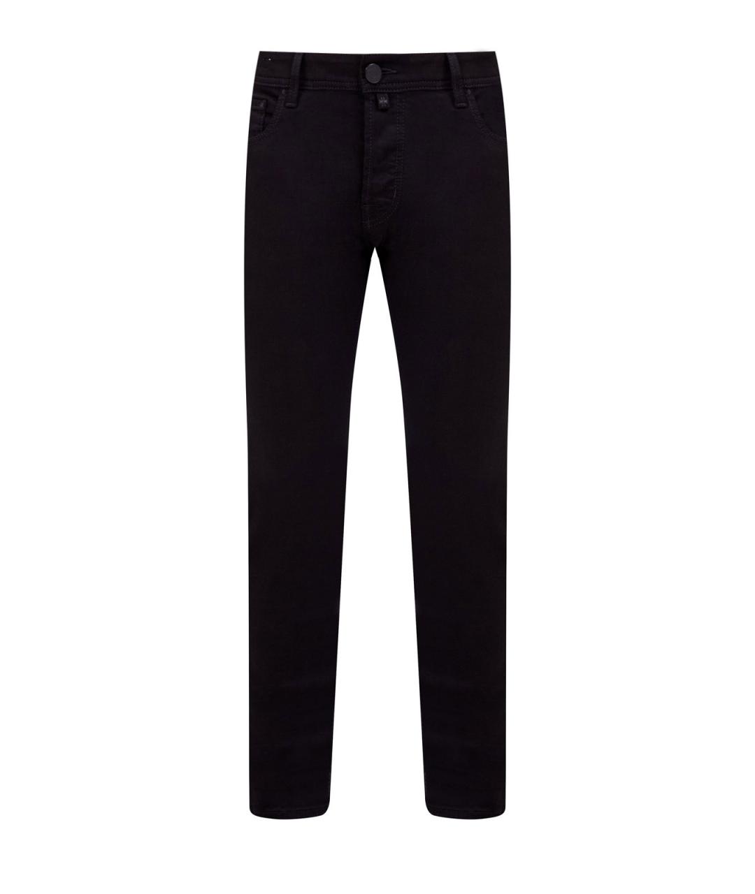 JACOB COHEN Черные хлопковые прямые джинсы, фото 1
