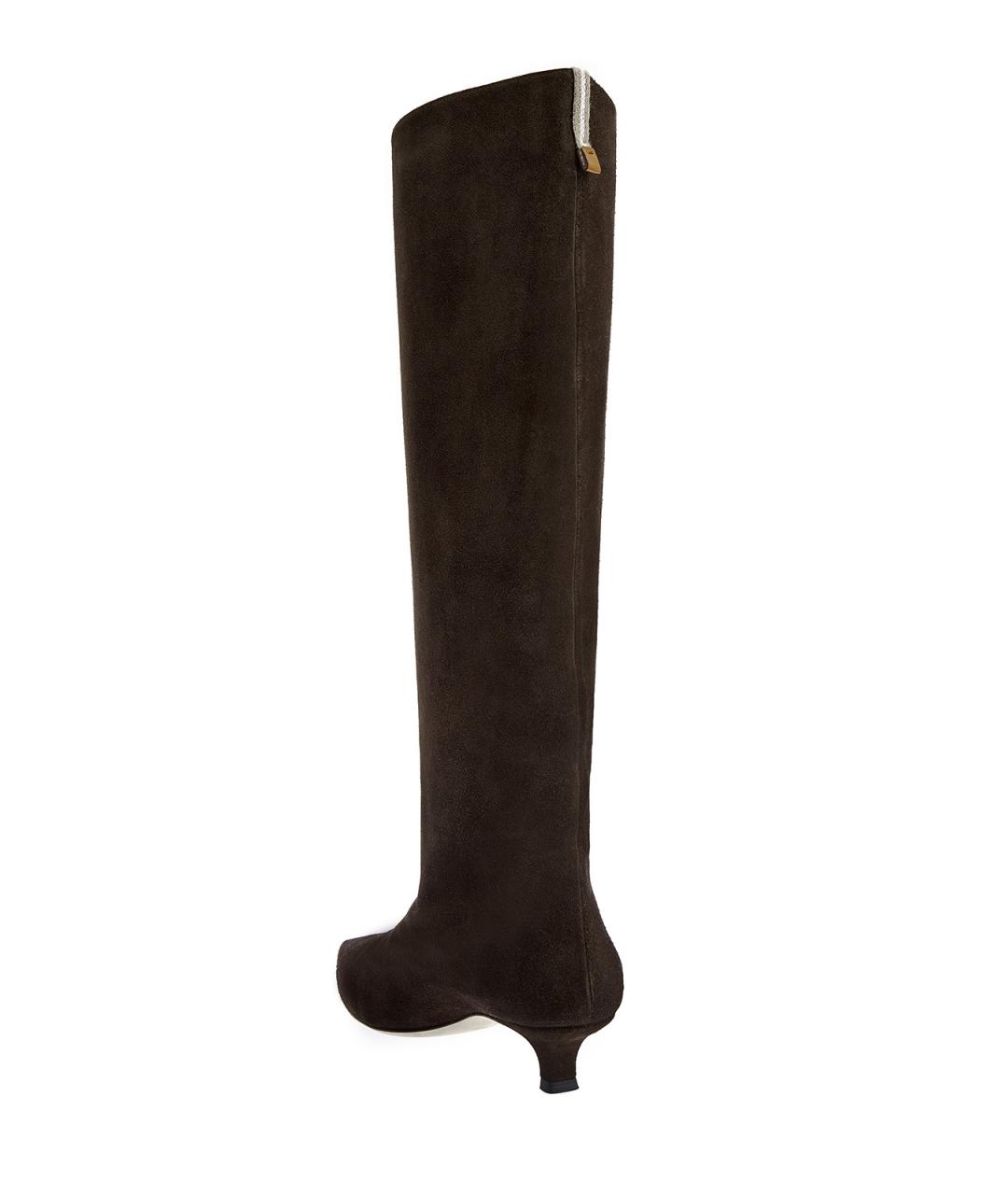 LORENA ANTONIAZZI Коричневые замшевые сапоги, фото 4