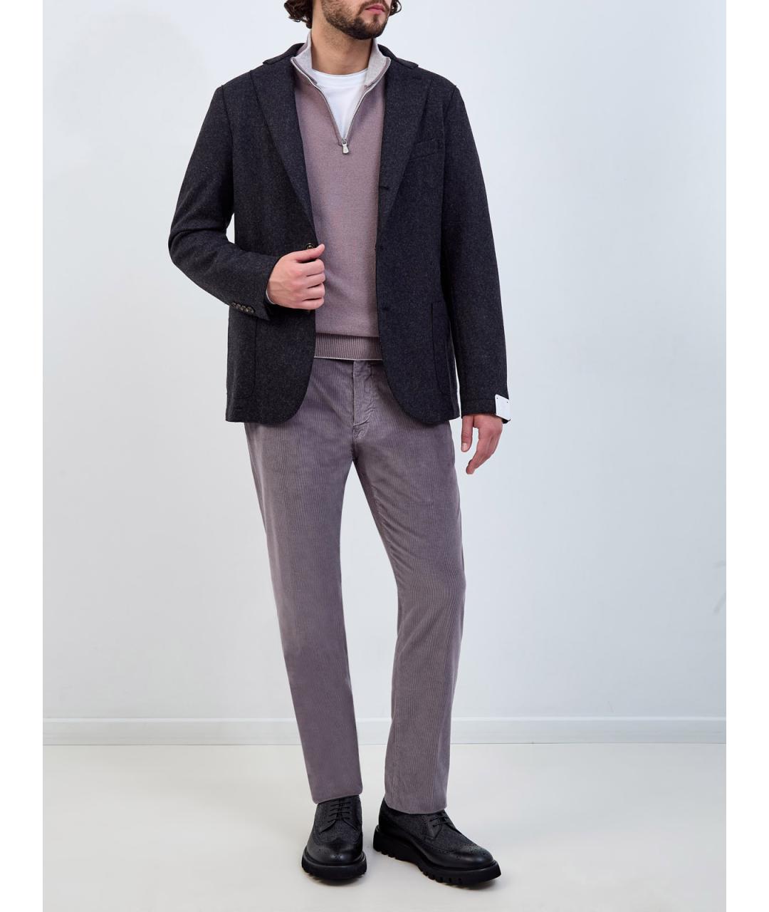 ELEVENTY Серый шерстяной пиджак, фото 3