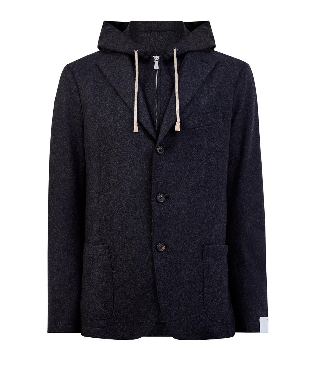 ELEVENTY Серый шерстяной пиджак, фото 1