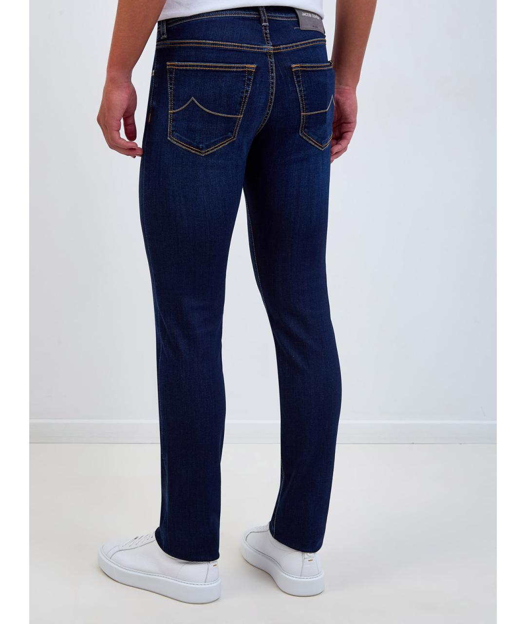 JACOB COHEN Темно-синие хлопковые джинсы скинни, фото 4