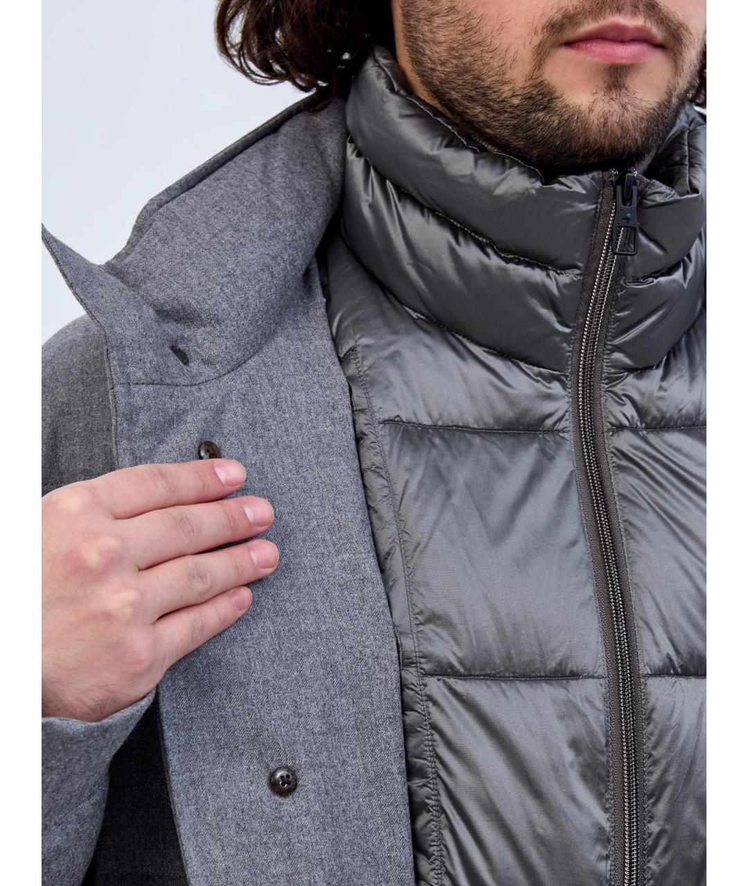 MONTECORE Серый шерстяной пуховик, фото 5