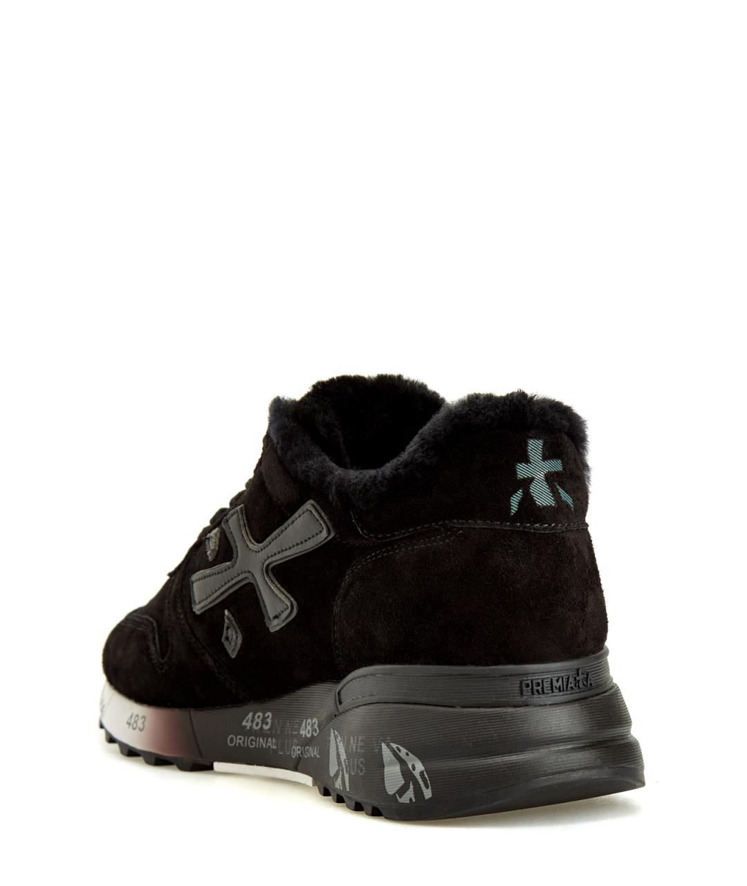 PREMIATA Черные замшевые низкие кроссовки / кеды, фото 4