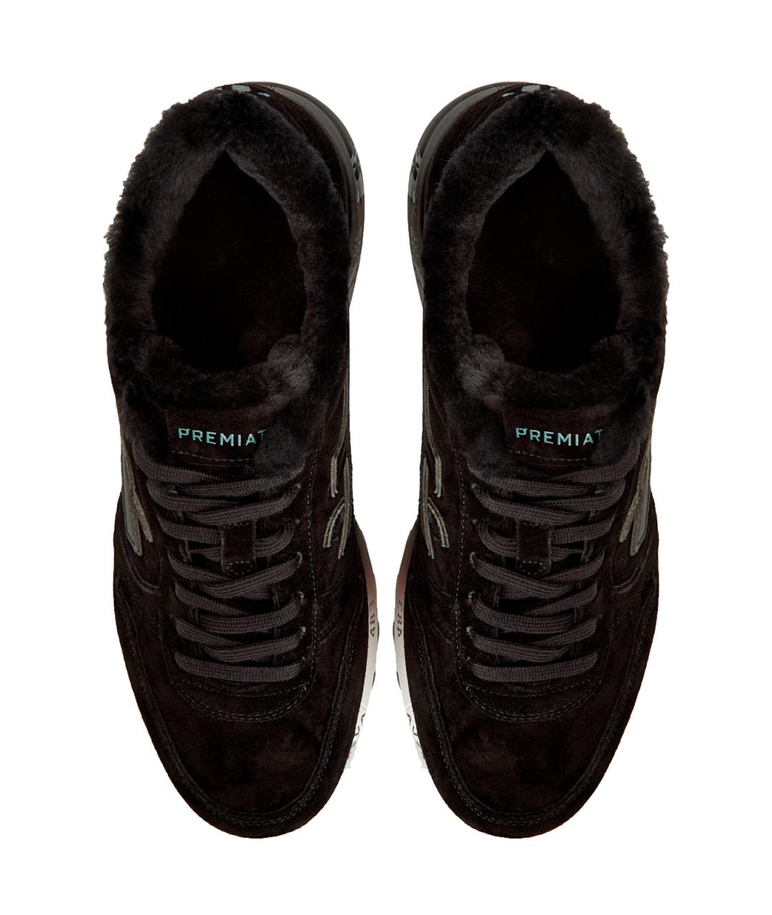 PREMIATA Черные замшевые низкие кроссовки / кеды, фото 6
