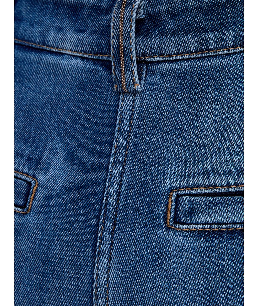 BRUNELLO CUCINELLI Синие хлопковые прямые джинсы, фото 5