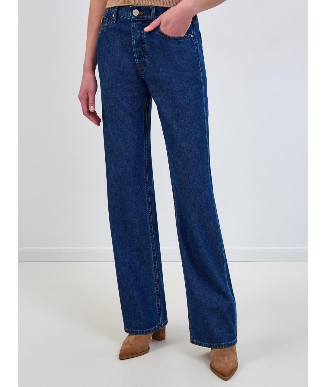 JACOB COHEN Синие хлопковые прямые джинсы, фото 3