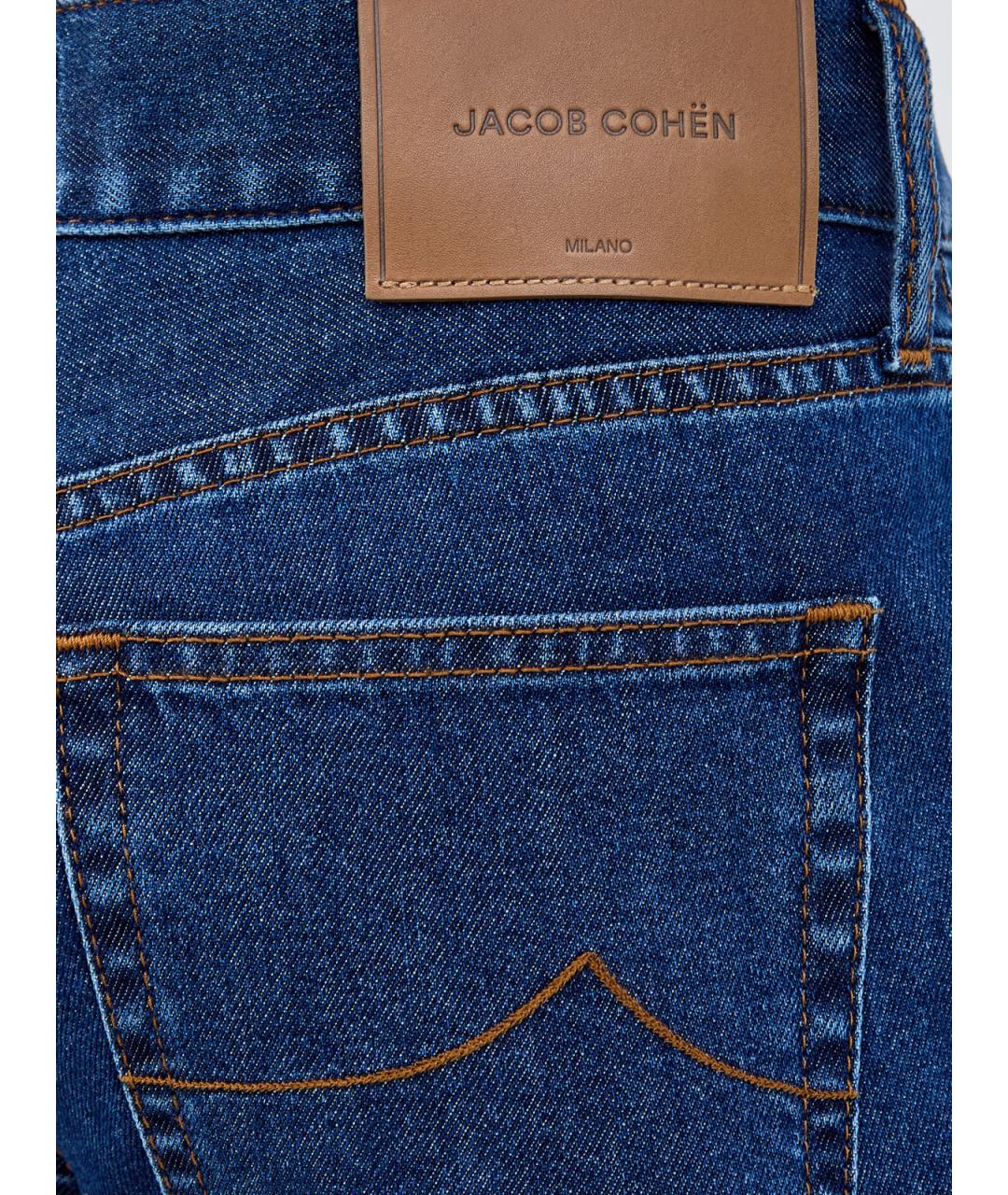 JACOB COHEN Синие хлопковые прямые джинсы, фото 5