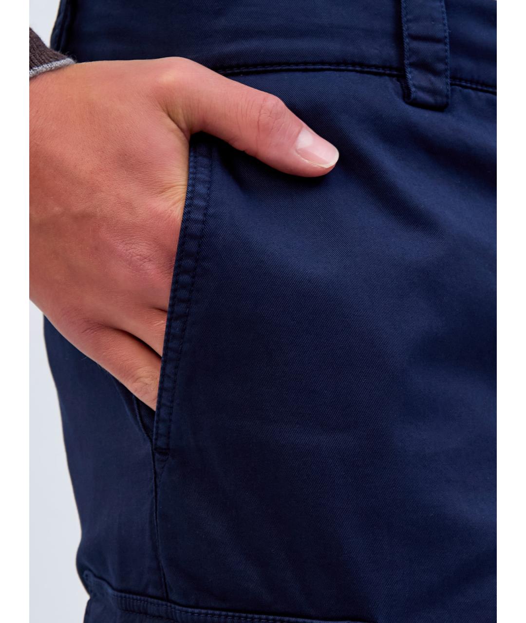 BRUNELLO CUCINELLI Синие хлопковые повседневные брюки, фото 5