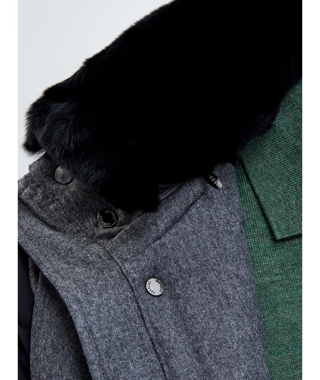 HETREGO Антрацитовый полиамидовый пуховик, фото 5