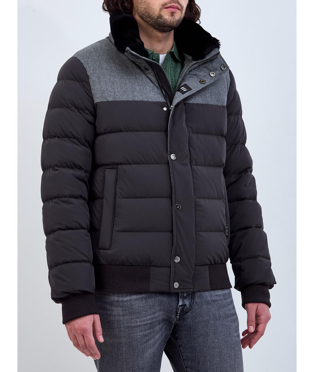 HETREGO Антрацитовый полиамидовый пуховик, фото 3