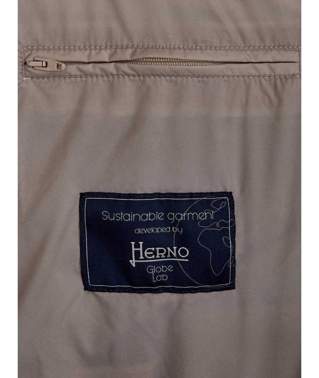 HERNO Бежевая полиамидовая куртка, фото 6