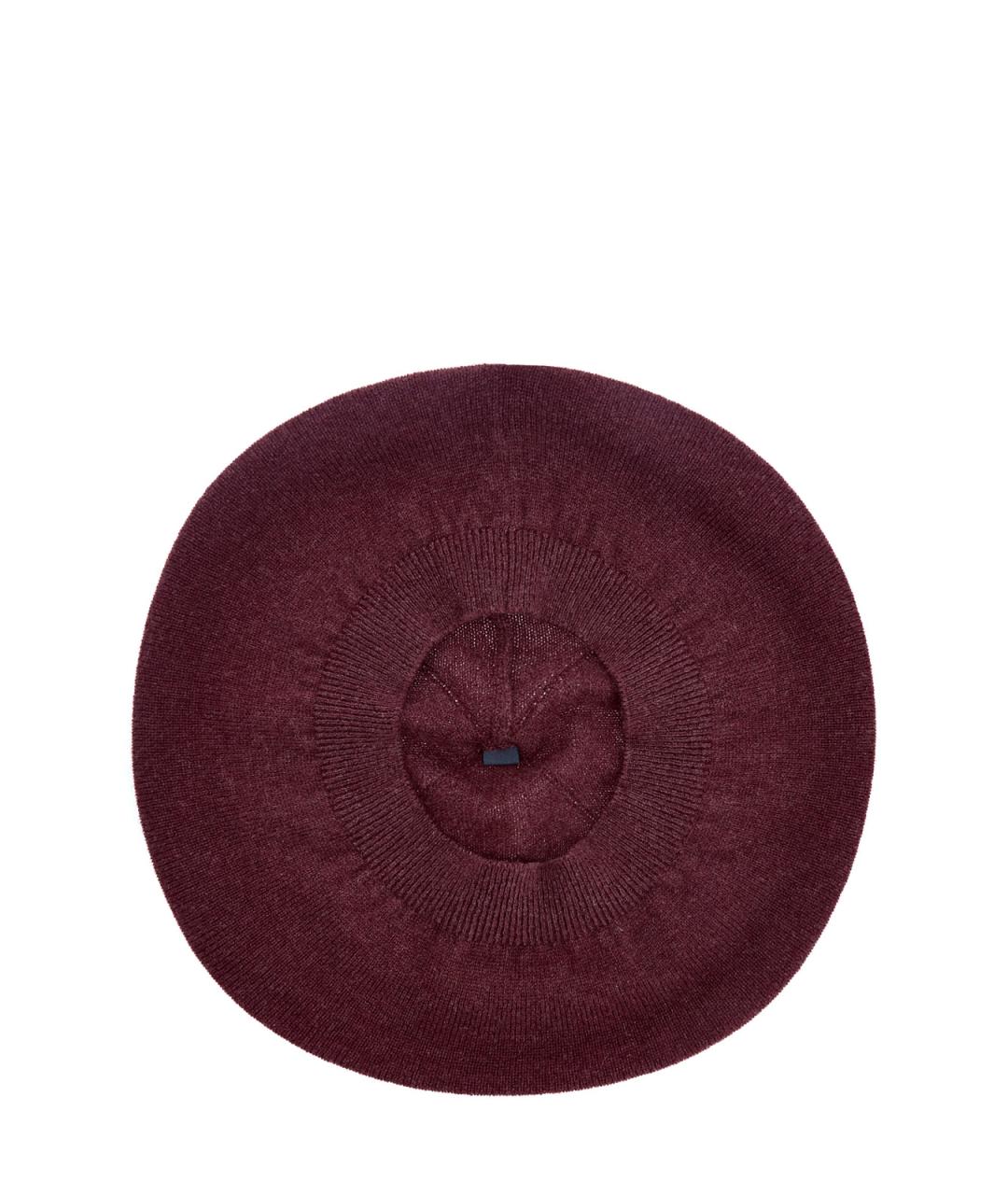 BRUNELLO CUCINELLI Бордовая кашемировая шапка, фото 3