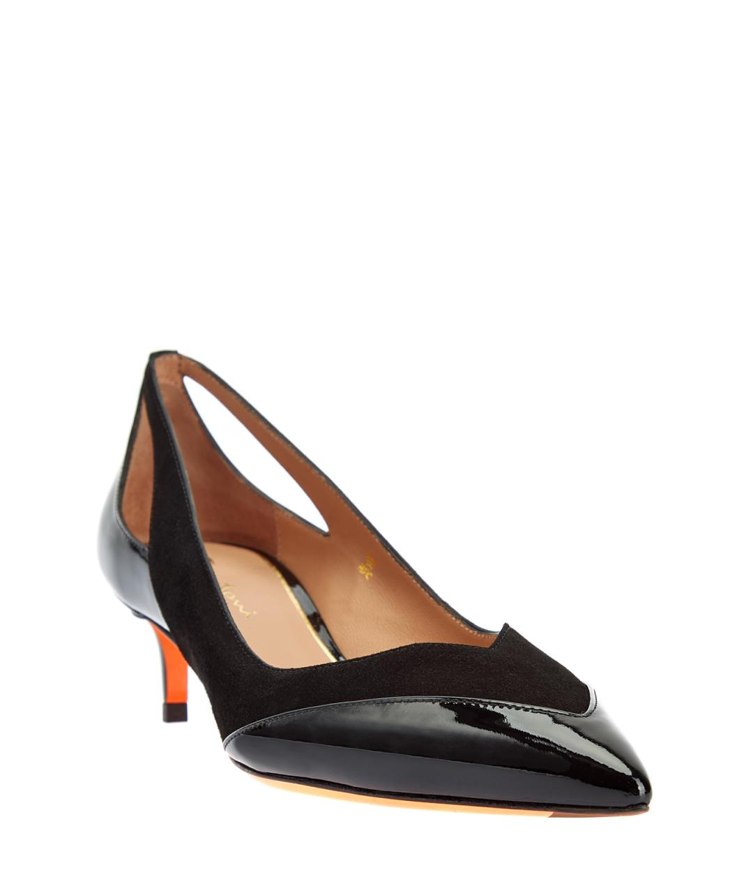 SANTONI Черные туфли из лакированной кожи, фото 2