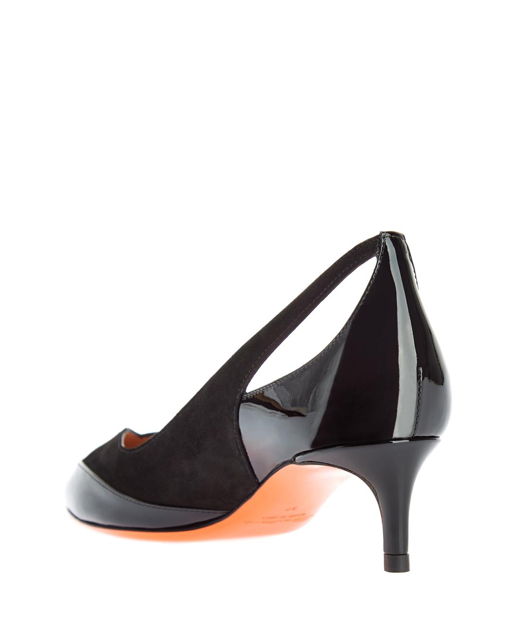 SANTONI Черные туфли из лакированной кожи, фото 3