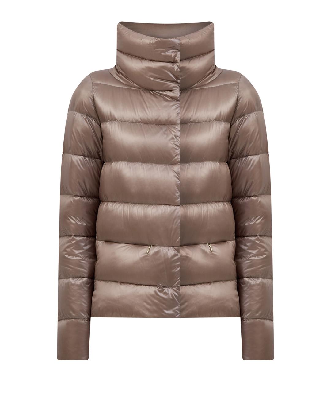 HERNO Коричневый полиамидовый пуховик, фото 1