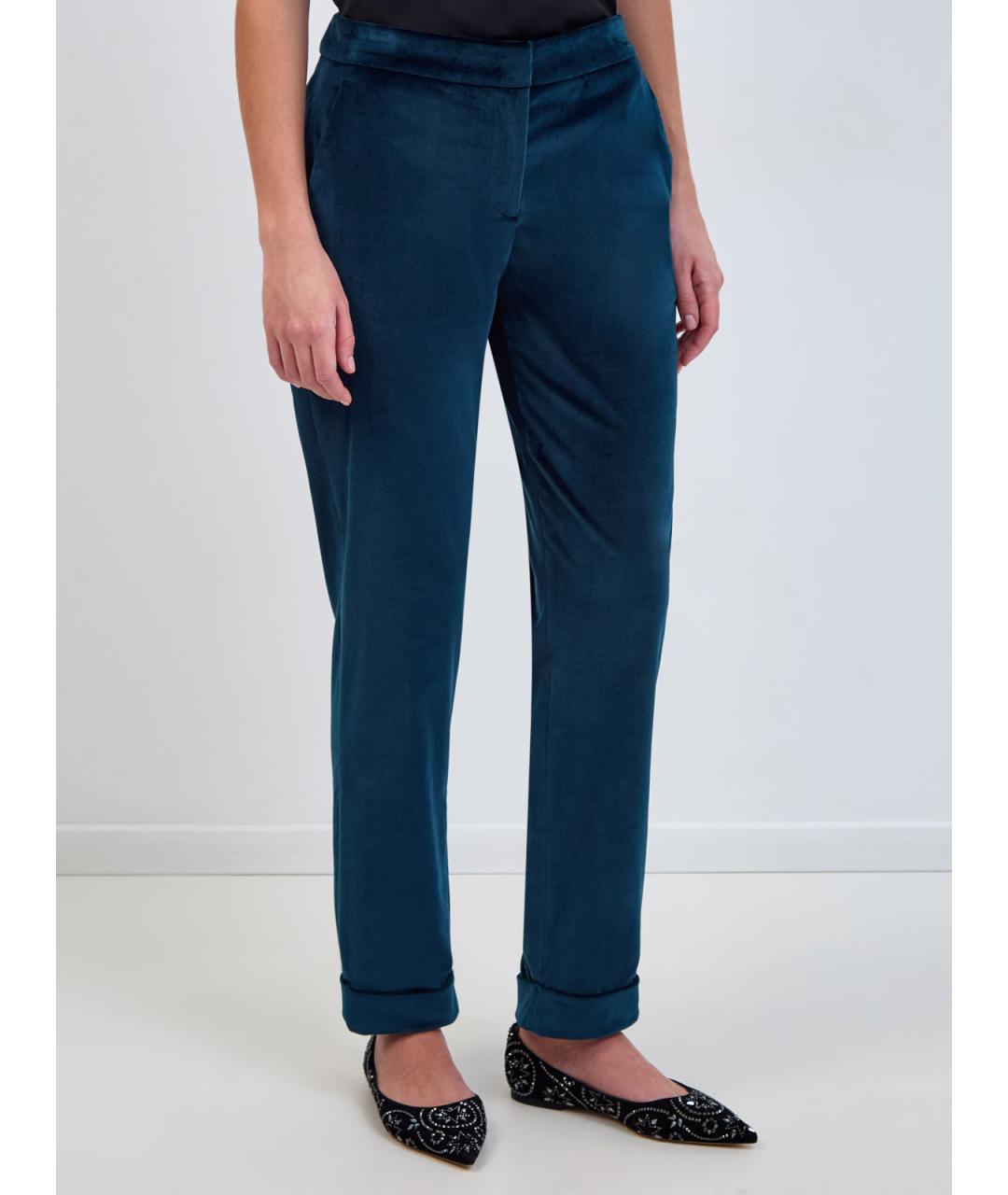 LORENA ANTONIAZZI Зеленые хлопковые брюки узкие, фото 3