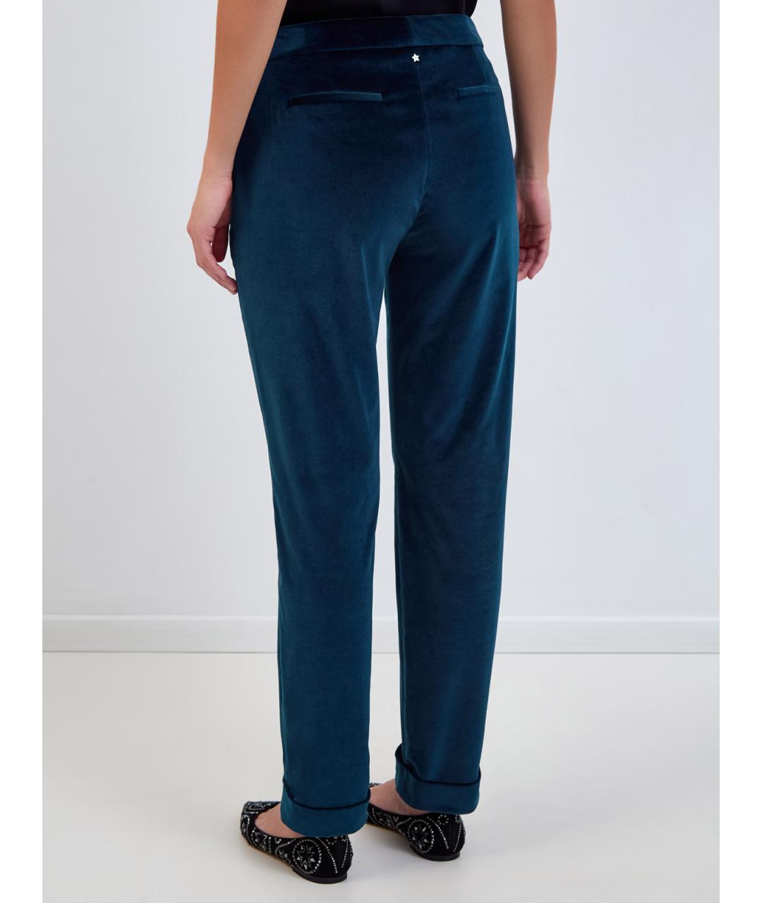 LORENA ANTONIAZZI Зеленые хлопковые брюки узкие, фото 4