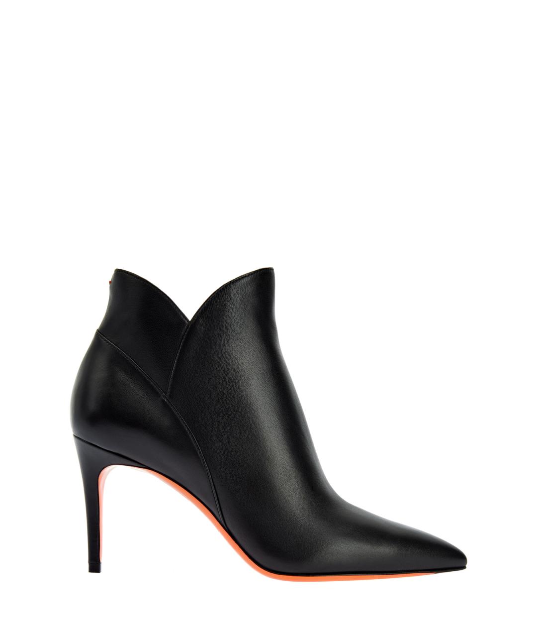 SANTONI Черные кожаные ботильоны, фото 1