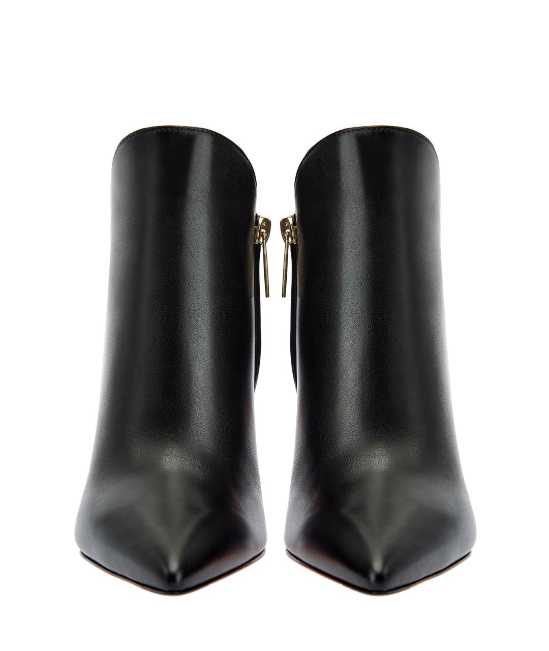 SANTONI Черные кожаные ботильоны, фото 6