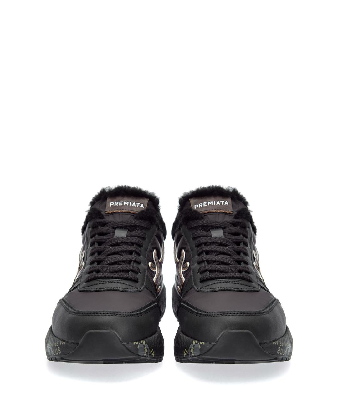 PREMIATA Черные синтетические низкие кроссовки / кеды, фото 6