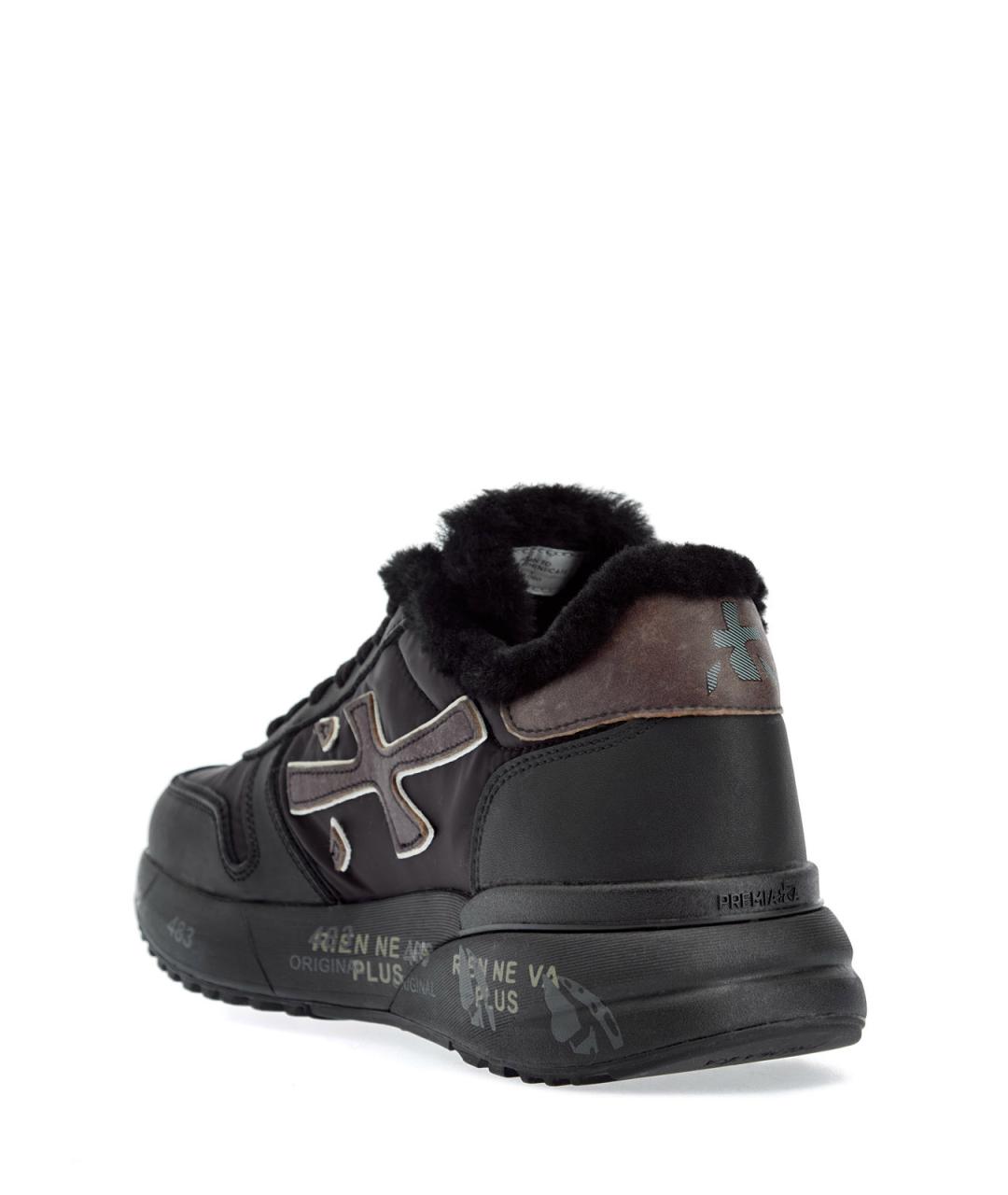 PREMIATA Черные синтетические низкие кроссовки / кеды, фото 4