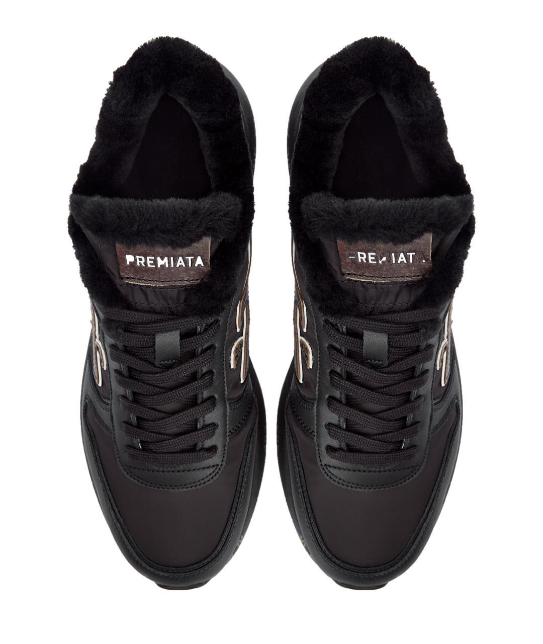 PREMIATA Черные синтетические низкие кроссовки / кеды, фото 5