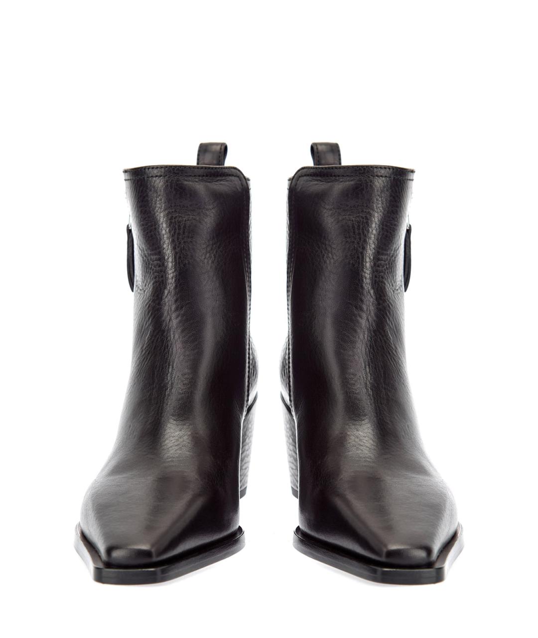 AGL Черные кожаные ботильоны, фото 5