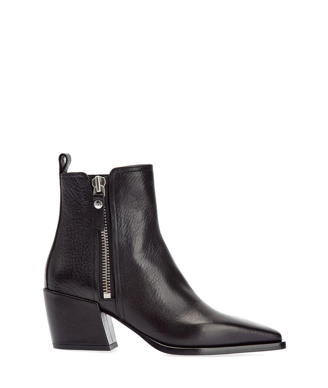 AGL Черные кожаные ботильоны, фото 1