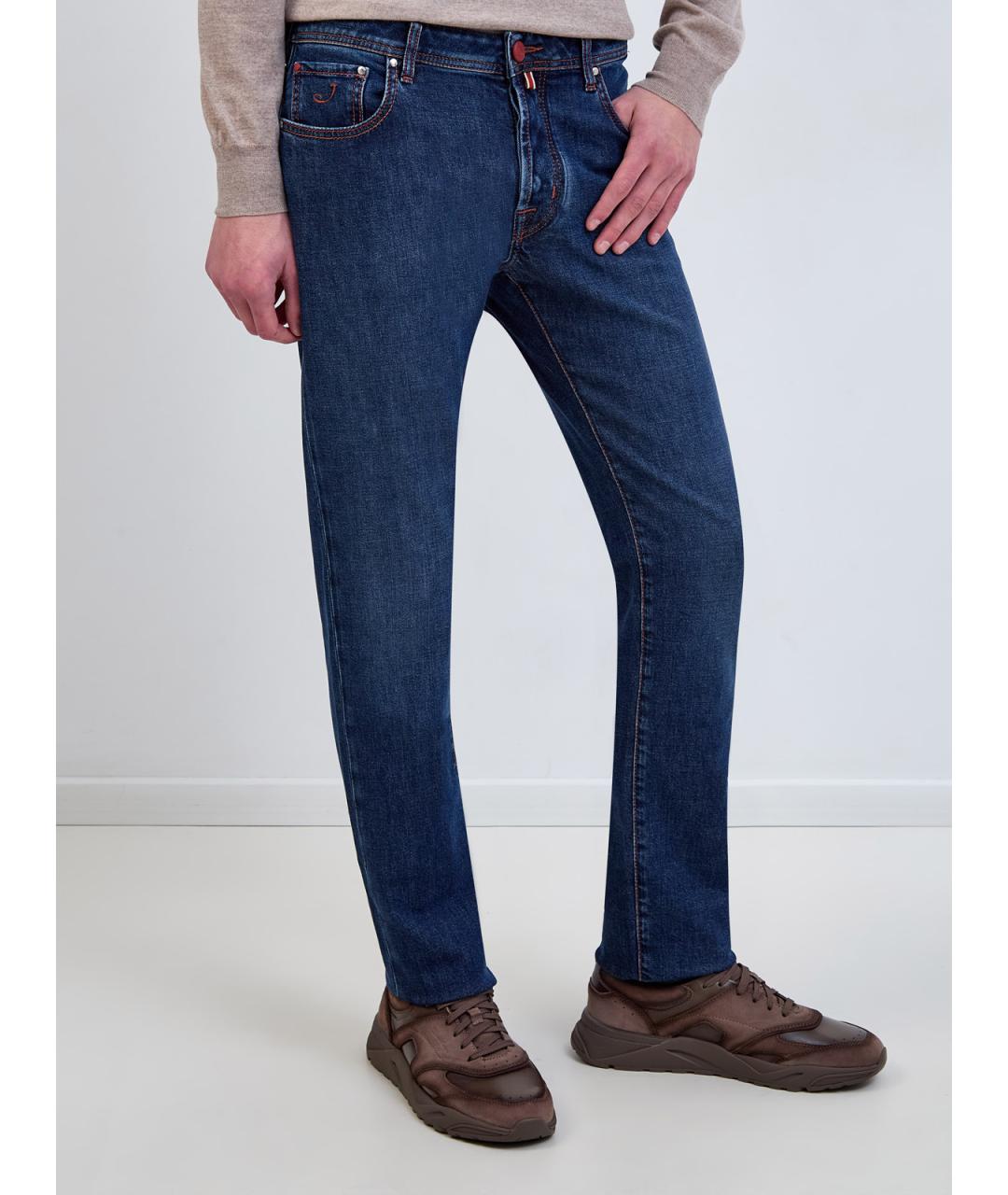 JACOB COHEN Синие хлопковые джинсы скинни, фото 3